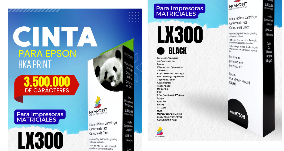 Precio de venta de cintas compatibles EPSON LX350 para impresoras matriciales en Lima, Trujillo, Piura, Cusco, Tacna, Arequipa.