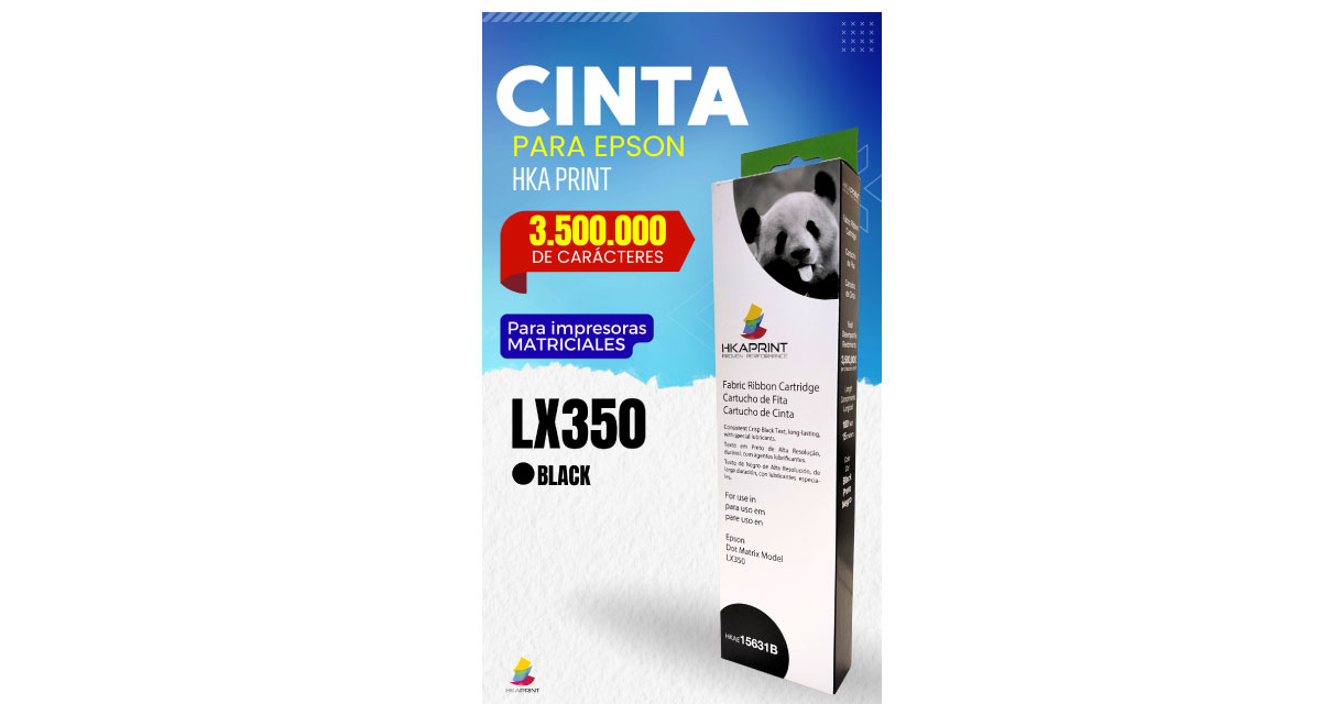 Venta de cintas compatibles para EPSON LX350 color negro / black en Lima, Trujillo, Cusco, Arequipa, Piura, La Libertad, Tacna.